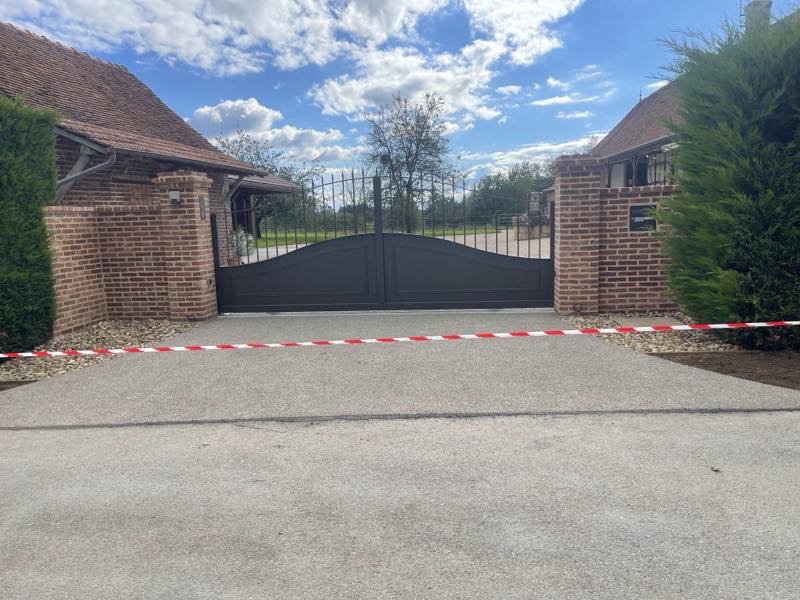 Maçonnerie de portail en brique pleine à l'ancienne Louhans 71